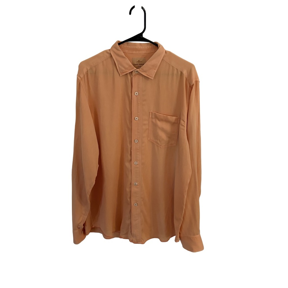Tommy Bahama Jeans Men's Tencel Blend Button Down Shirt Peach Size L